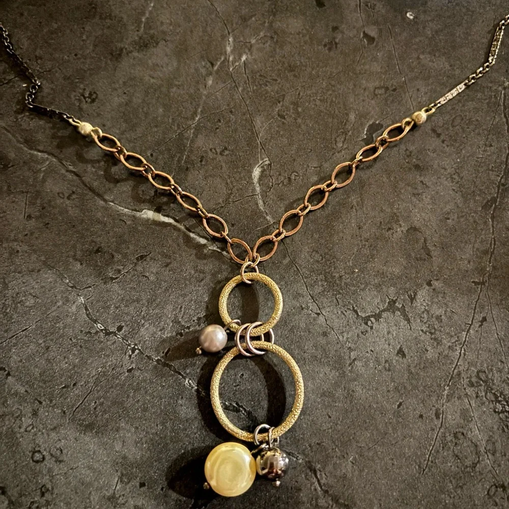 Lia Sophia Multi Tones of Chain necklace - Picture 4 of 6